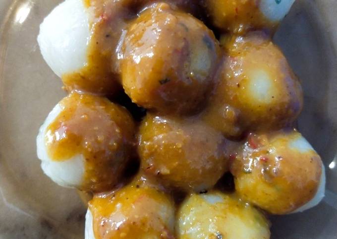 Bagaimana mengolah Cilok Isi kentang Bumbu Kacang (Vegan) Mantul yang Lezat Sekali