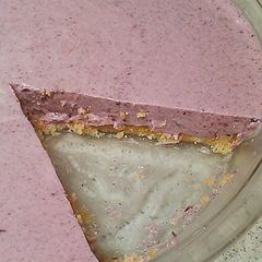A picture of No-Bake Blueberry Jam Cheesecake.