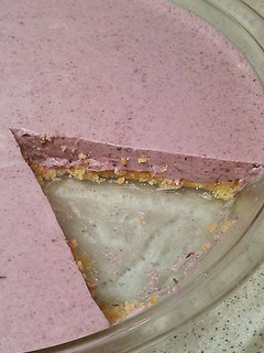 A picture of No-Bake Blueberry Jam Cheesecake.