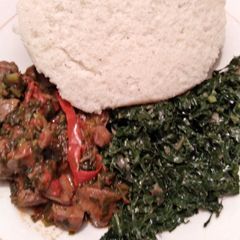 A picture of Wet fried gizard, slums wiki and ugali.