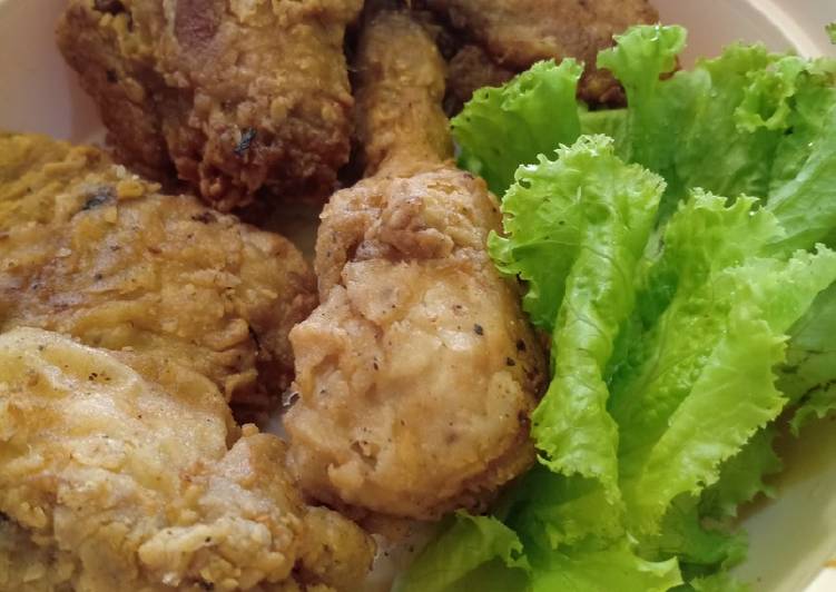 DICOBA! Resep Ayam goreng KFC crispy masakan rumahan simple