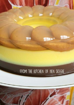 Foto resep 3 Layers Pudding (Marie Regal Pudding)