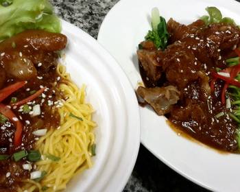 Easy Serving Recipe Kanyas Braised Pork Knuckles with BBQ sauce Yummy