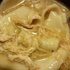 A picture of Tami's Slow cooked Chicken & Pastry.