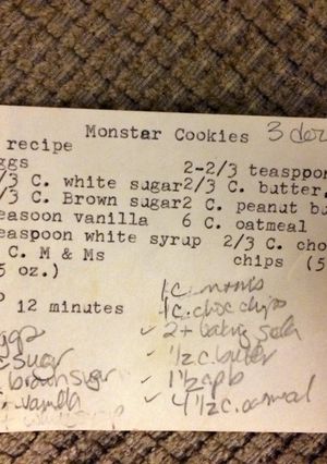 A picture of Monster Cookies.
