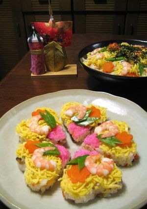 A picture of Flower Chirashi Sushi.