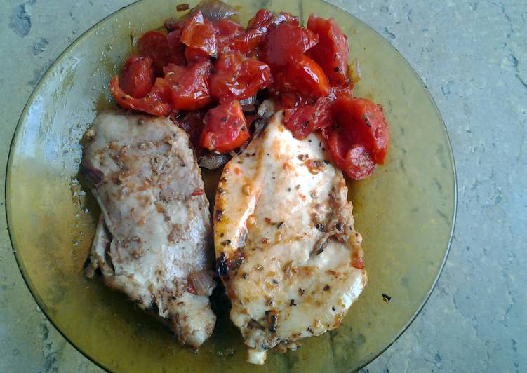 Recipe of Homemade Chicken breasts with thyme and vegetables