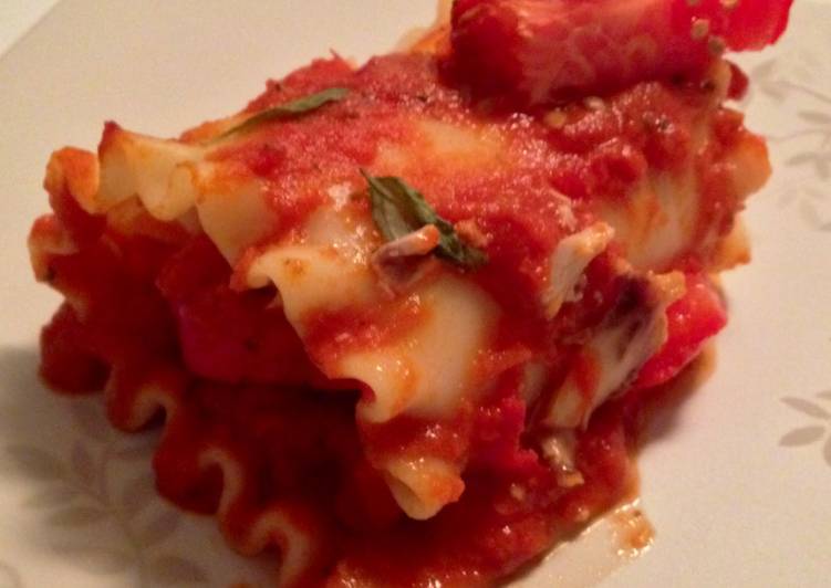 Steps to Prepare Homemade Chicken & Pepper Manicotti