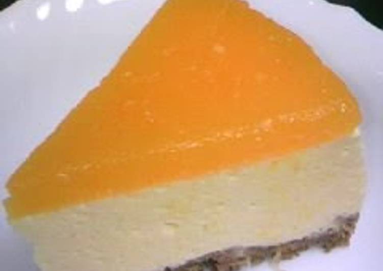 Recipe of Super Quick Homemade Mandarin Orange Mousse Cake with Tofu