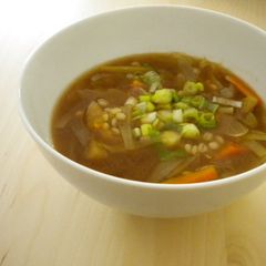 A picture of Leek and Barley Miso Soup (Macrobiotic).