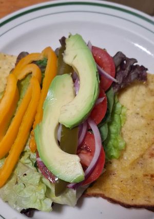 Una foto de Pan plano de queso cottage