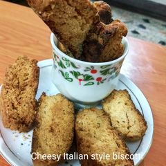 A picture of Cheesy Italian style biscotti.