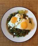 Thai basil and chilli minced beef with an egg (Phat Kaphrao)