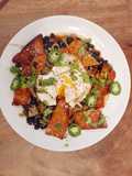 Vegetarian Green Chili Chilaquiles