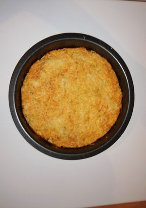 A picture of Crustless Carrot and Tuna Quiche.