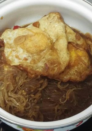 Foto resep Telur ceplok bihun kecap