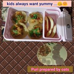 A picture of Oats puri chhat.