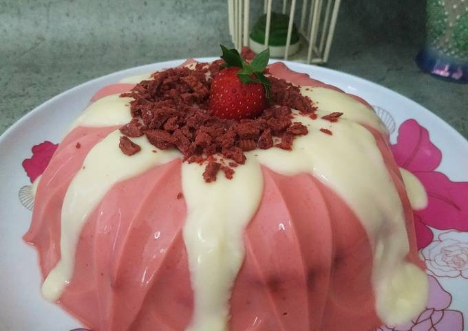 Red Velvet Puding with Cheese Vla