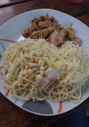 Una foto de Pasta a la Carbonara (a mí manera)