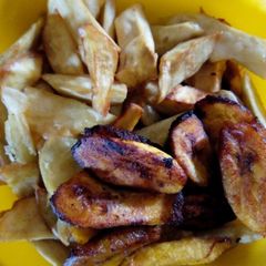 A picture of Fried plantain and potato.