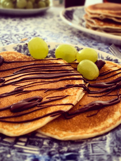 Una foto de Tortitas americanas con chocolate