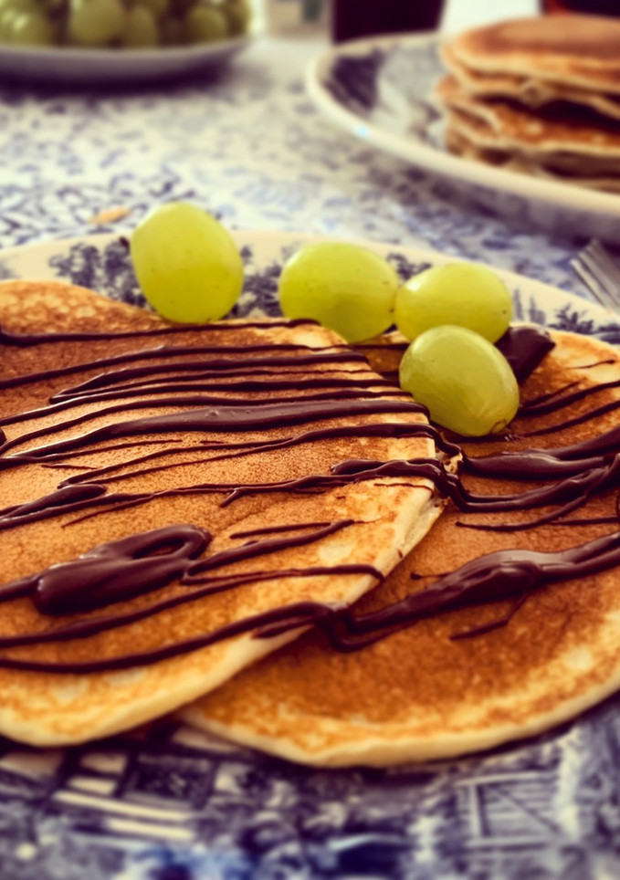 Una foto de Tortitas americanas con chocolate