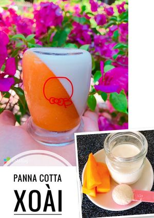 Hình của món Ăn dặm - Panna Cotta Xoài phiên bản dưới 1 tuổi.