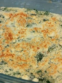 Una foto de Espinacas con crema de gambas