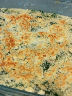 Una foto de Espinacas con crema de gambas