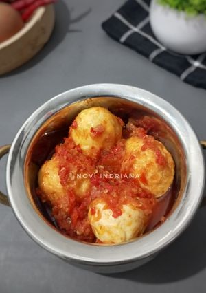 Foto resep Sambal Telur Rebus Khas Malaysia (untuk nasi lemak)