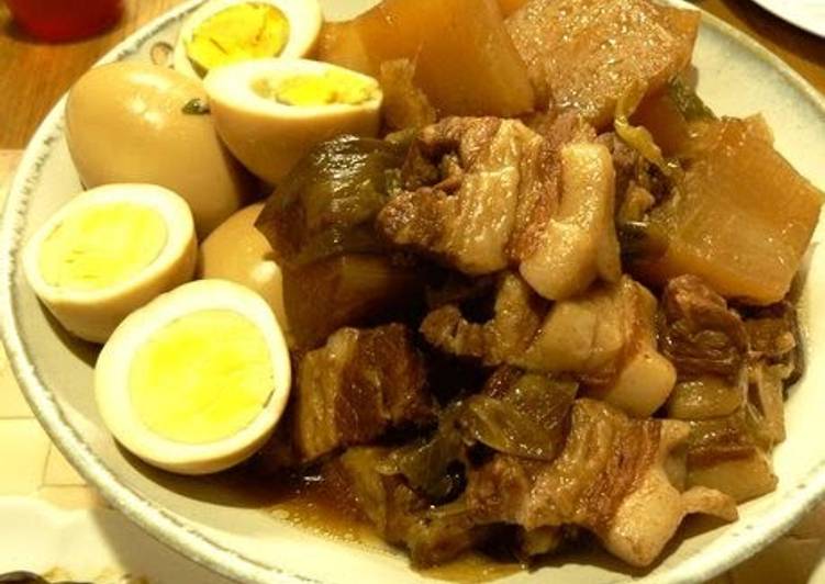 Easiest Way to Make Homemade Pressure Cooked, Meltingly Soft Simmered Pork and Daikon Radish