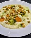 Verdure al forno con salsa vegan