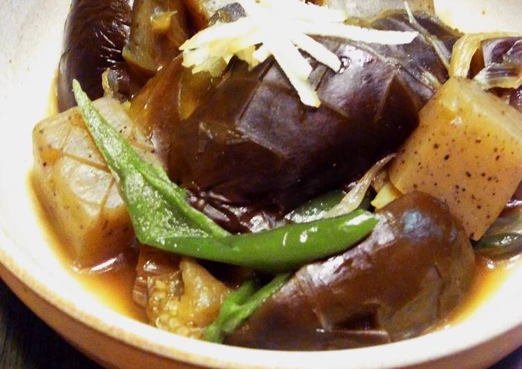 Recipe of Speedy Simmered Eggplant and Konnyaku