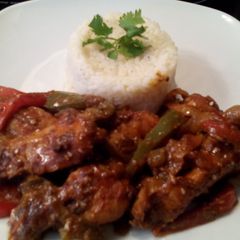 A picture of Sunshines chipotles smothered chicken.