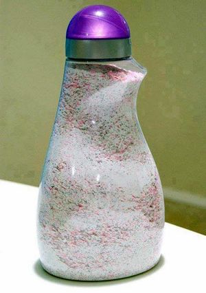 A picture of homemade laundry detergent.