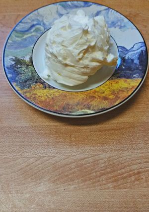 A picture of Pineapple and Passionfruit Buttercream Frosting.