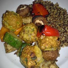 A picture of Indian Flavoured Meatballs.