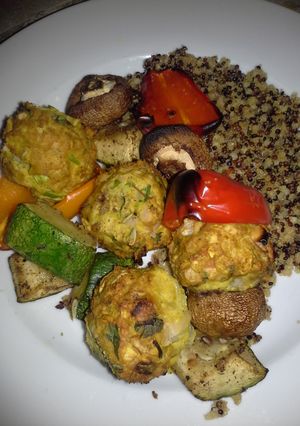 A picture of Indian Flavoured Meatballs.