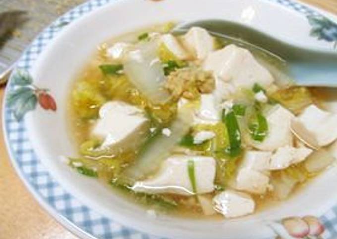 Chinese Cabbage and Tofu With An Sauce Recipe