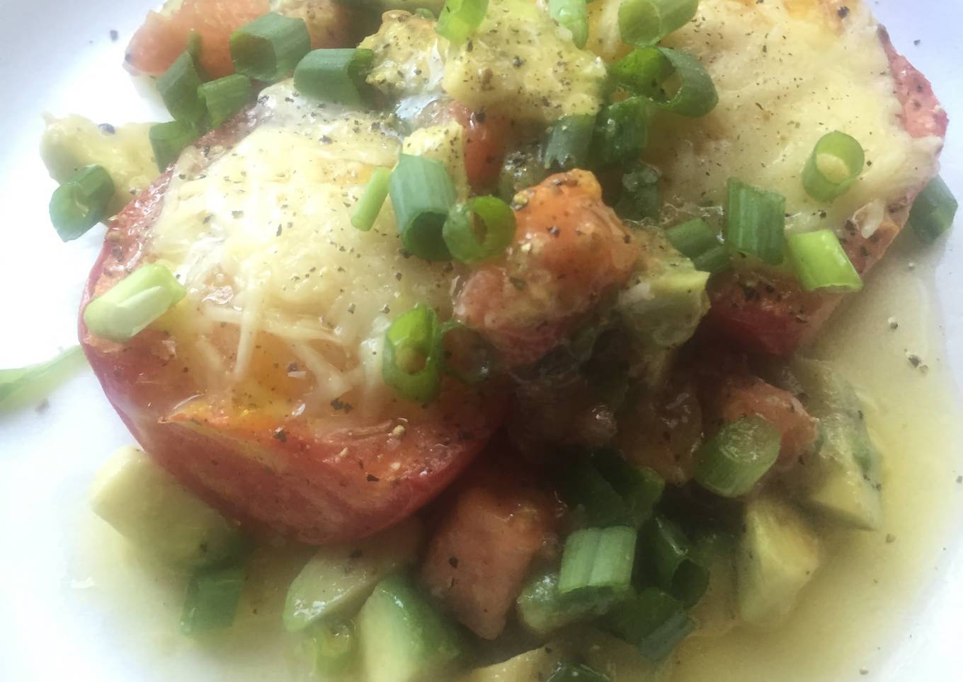 Eggs in Roasted Roma Tomatoes