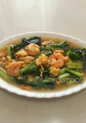 Foto resep Cah Sawi Udang Kupas
