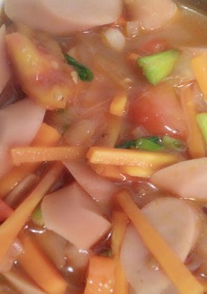Foto resep Sosis asam manis pedas