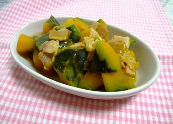 Ultimate, Prepare Kabocha Squash and Bacon Simmered In Soup Home Style Ultimate, Prepare Kabocha Squash and Bacon Simmered In Soup Home Style