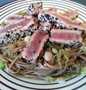 Simple Way Make Recipe Pan Seared Tuna Steak with Seaweed Salad and Soba Noodles that is Perfect, Perfect}