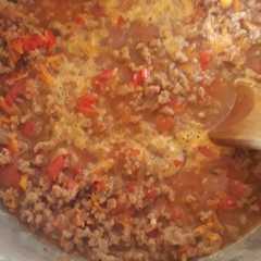 Una foto de Salsa de "carne" picada vegetariana
