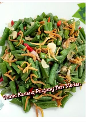 Foto resep Tumis Kacang Panjang Teri Medan