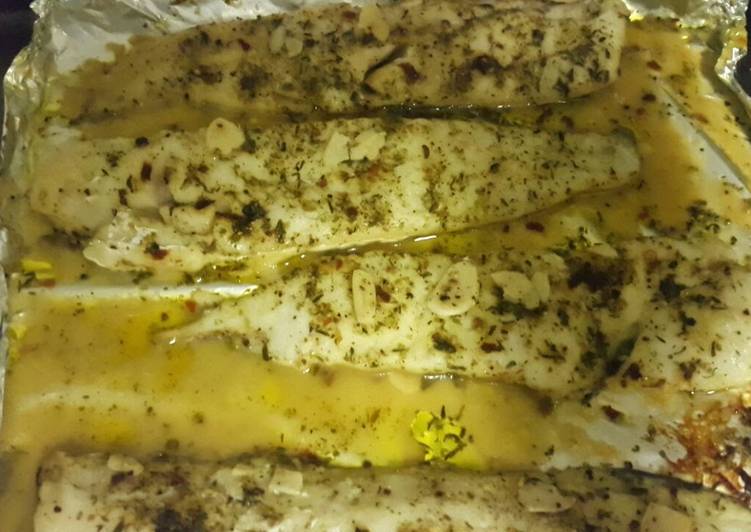 Easiest Way to Prepare Speedy Grilled Garlic Hake