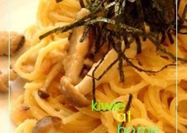 Easiest Way to Prepare Quick Delicious Tarako and Mushroom Spaghetti