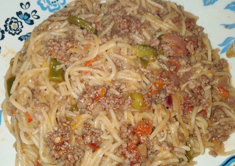 Recipe of Quick Minced meat spaghetti