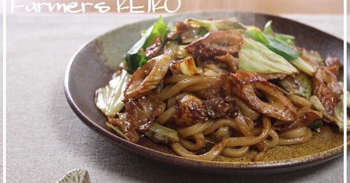 [Farmhouse Recipe] Stirfried Udon with Japanese Worcestershirestyle